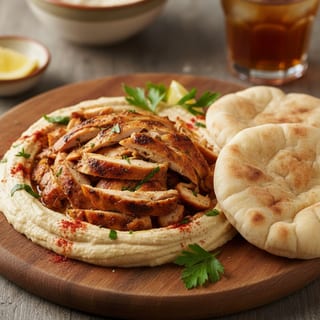 Hummus w/ Chicken Shawarma