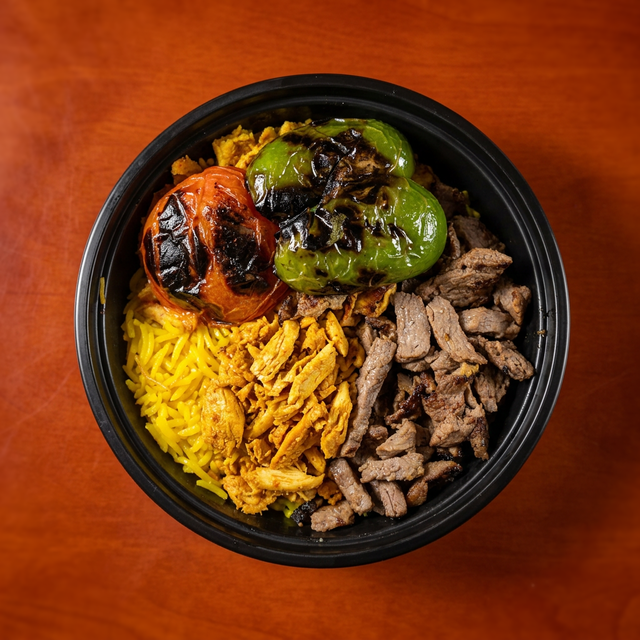 Beef & Chicken Shawarma Lunch.