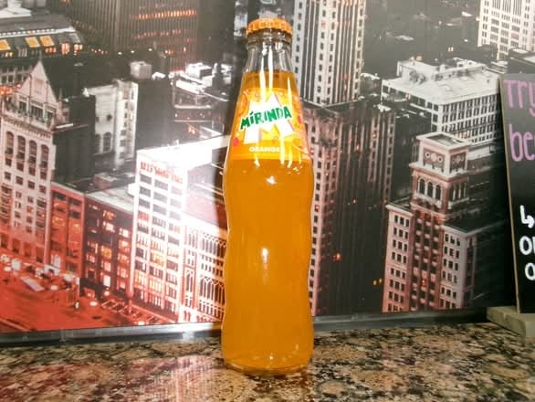 Mirinda Orange Glass Bottle.
