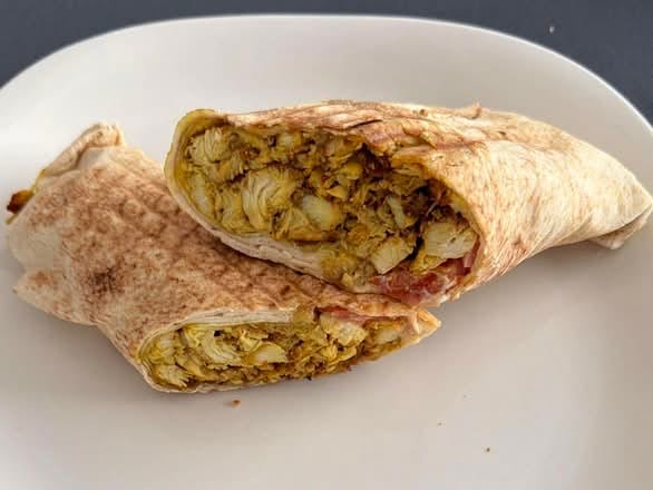 Beef and Chicken Shawarma Pita Wrap.