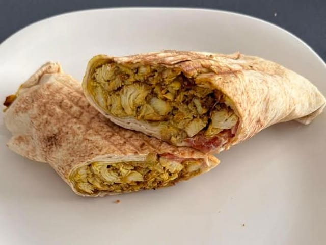 Beef and Chicken Shawarma Pita Wrap.