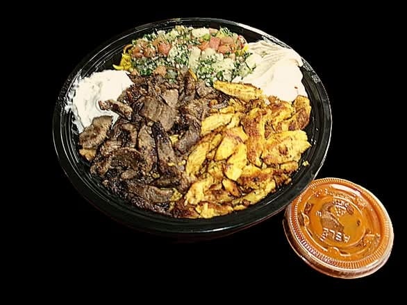 Chicken & Beef Shawarma Protein Bowl.
